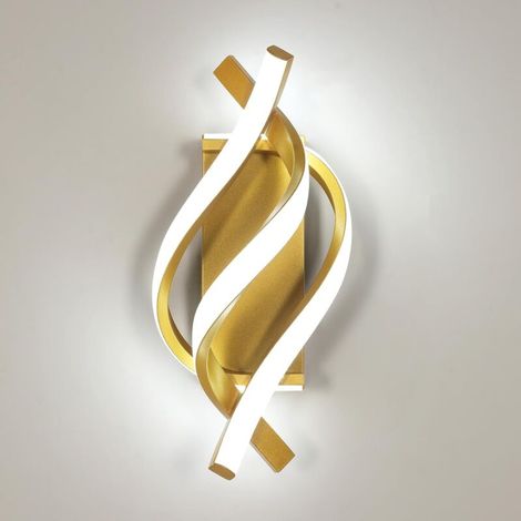 BOMCLAP Applique murale LED, lampe de chevet LED, lumière blanche 6000 K (Or) (1/5)
