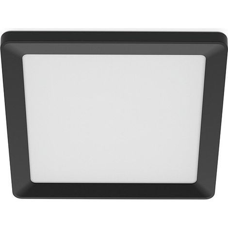 Plafón cuadrado negro valen, 13 w, 1550 im, 2200-6500 k, 295 x 37 x 295 mm