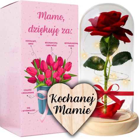 Rosa Eterna en Cristal PARA Mamá Día de la Madre [SE-ROZ4] (1/5)
