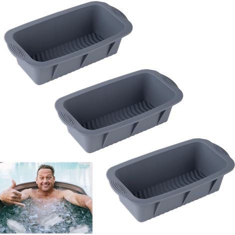 bandejas grandes de silicona para cubitos de hielo, accesorios para bandejas de hielo y enfriadores de inmersión. (1/5)