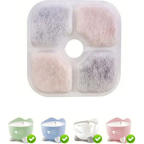 Filtre pour fontaine à eau pour animaux de compagnie (3 pièces) (1/4)