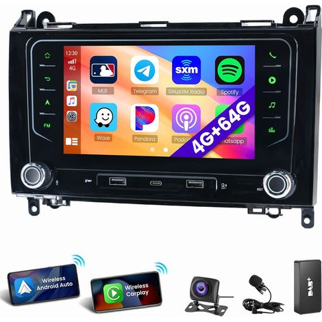 Carplay Pour Benz B Klasse/Vito W169 W639 W245 Autoradio Android 15 GPS RDS WiFi 4+64G DAB CAM (1/5)