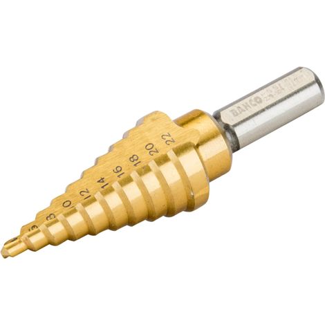 Bahco Stufenbohrer für Metallbleche, 4 mm bis 22 mm (1/4)