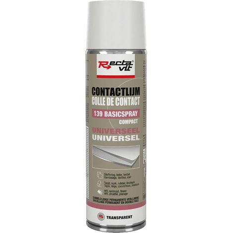 Colle de contact basicspray 139 compact - Contenance : 500 mL - Couleur : Transparent - RECTAVIT