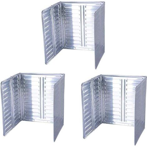 Spritzschutz für die Küche, Ölspritzschutz, faltbarer Gasherdschutz aus Aluminiumfolie, 3 Stück/Set (OPP-Verpackung)