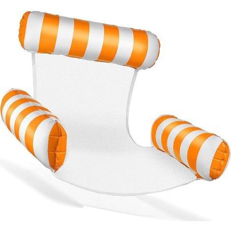 3-in-1 aufblasbare Poolliege – XL-Poolhängematte, faltbare Schwimmliege, tragbar für Erwachsene, Größe 90 x 96 cm, ideal für Strand- und Poolurlaube (1/5)