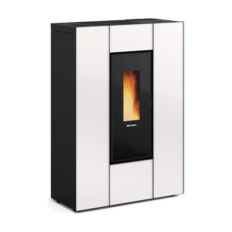 Extraflame – Poêle à granulés slim canalisable 8 kW – Ventilation supérieure avec fonction Confort – Évacuation des fumées supérieure/latérale – Classe A+ (1/3)