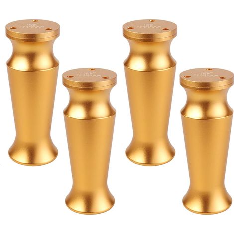 4 Pieces Sofa Legs, Aluminum Alloy Adjustable Furniture Legs with Free Screws for TV Cabinet Tea Table, Multiple Colors,12cm (1/4)