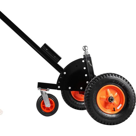 Chariot de remorquage, capacité de charge verticale de 680 kg, 2 en 1 avec boule d'attelage de 5 cm, pneus pneumatiques de 40 cm et roue universelle, chariot de remorquage portable pour le déplacement (1/5)