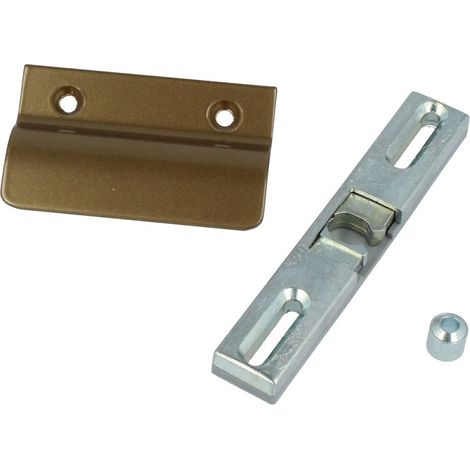 Terrassentür-Set Universalschnäpper Hülse Balkontürgriff Aluminiumgriff Ziehgriff Gold eloxiert (1/2)