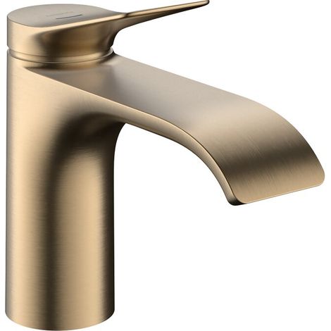 Hansgrohe – Bonde de lavabo EcoSmart bronze brossé – Hauteur 180 mm – Raccordement eau froide – Cartouche céramique – 75013140