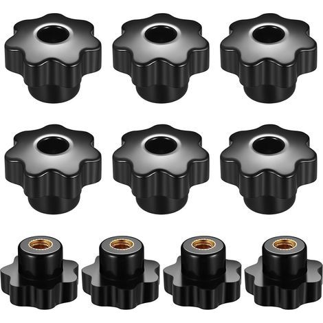 10 - Bouton De Serrage - Écrou À Tête Étoilée - Filetage Intérieur M10 - Poignée Ergonomique Pour Machine-Outil - Noir - 40x10mm (1/5)