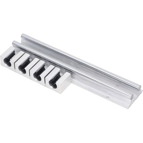 Lot de 2 Rails de Guidage + 4 Blocs Coulissants, Mouvement Linéaire Précis pour Machines, Fournitures de Précision (1/5)