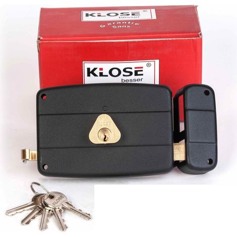 Serrure Monopoint KLOSE besser en Applique à Tirage Horizontale 140x92 mm - ( Similaire JPM CISA.... ) 3 clés 45mm - Droite