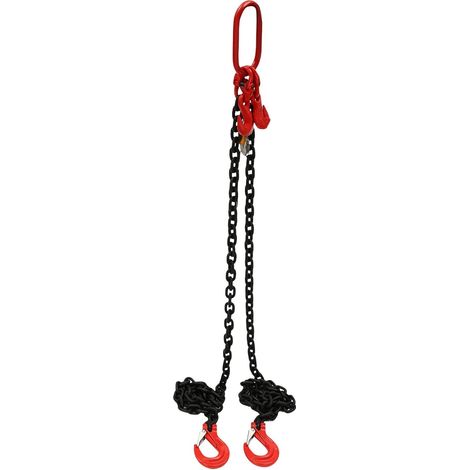 Gojoy – Chaîne de levage 2T en acier allié – Longueur 2 m – Résistante à l'usure et à la corrosion – Pour exploitation minière et ports