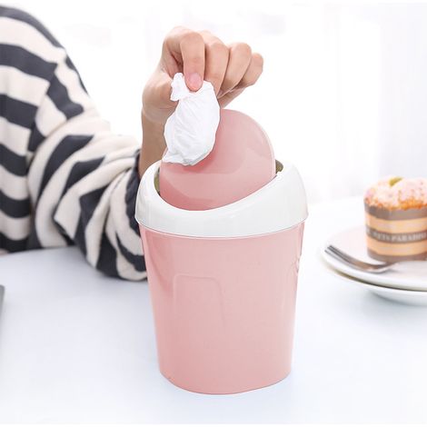 Poubelle - 12 L - Acier Inoxydable Et Plastique - Pour Cuisine Bureau Chambre D étudiant - Lot De 1 (1/5)