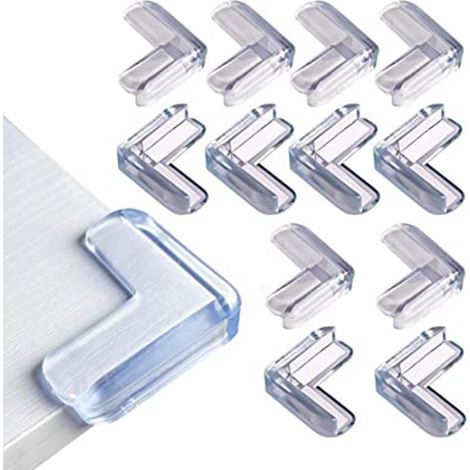 Ensemble de 10 protections d'angles de table, protections de bords, protections d'angles en silicone pour éviter les chocs et les coups sur la table. (1/5)