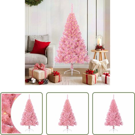 LED-Weihnachtsbaum - Künstlicher vorbeleuchteter Weihnachtsbaum Rosa 150 cm PVC (1/5)
