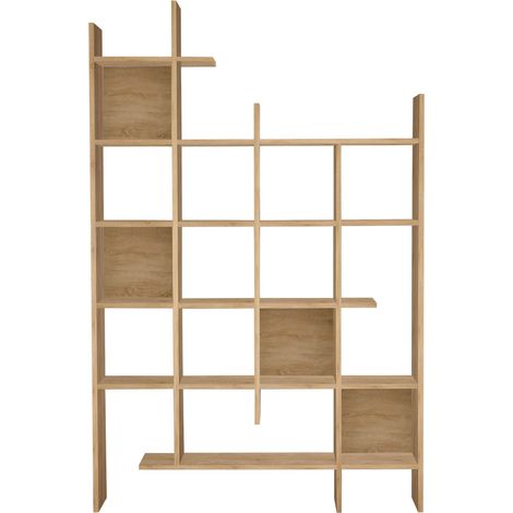 Libreria in legno "Manco" - 122 x 25 x 188 cm - Rovere
