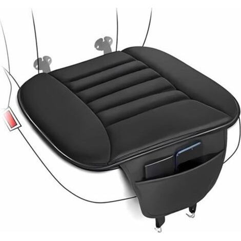Coussin de siège de voiture noir, coussin de siège de conducteur, rehausseur de voiture, coussin de siège confortable, coussin de siège intérieur (1/4)