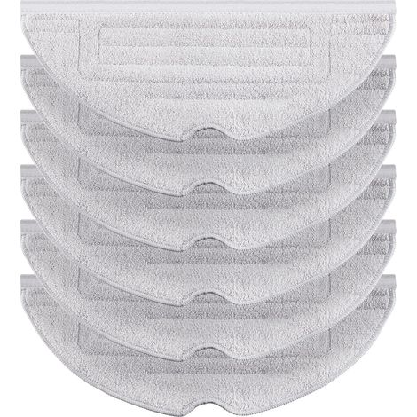 6 Stück Silberionen Wischtücher für Roborock S8/ S8+/ S7 MaxV/ S7 MaxV Plus/ S7 MaxV Ultra/ S7 Pro Ultra/ S7/ S7+ Roboter Staubsauger Mikrofaser VibraRise Wischtuch Ersatzteile Zubehörset (Hellgrau)