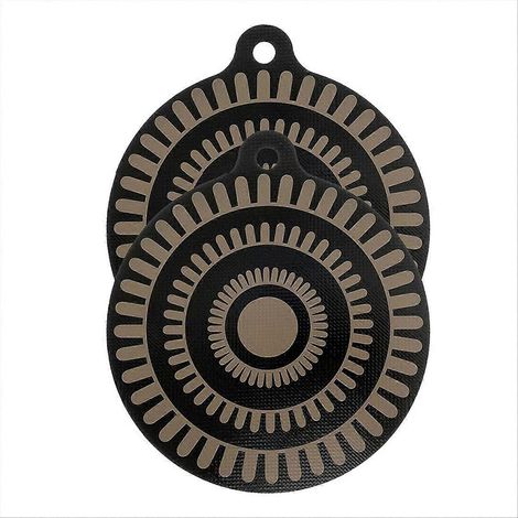 Protecteur de plaque vitrocéramique en silicone thermochromique, tapis de cuisson induction réutilisable, surface anti-rayures résistante à la chaleur, lot de 2, pour gazinière et tables de cuisson (1/5)