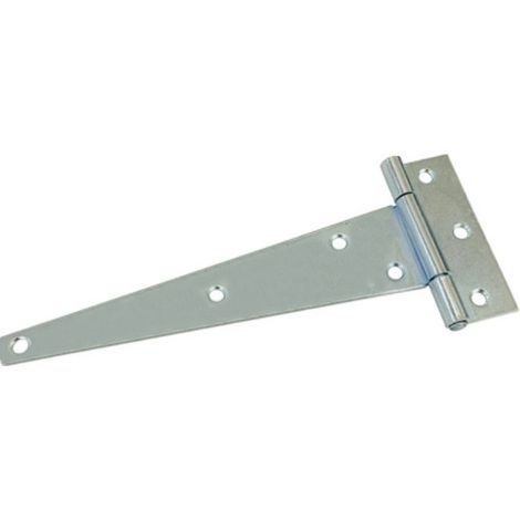 Juego de 2 bisagras en T galvanizadas de 10 pulgadas, bisagras en T de metal con acabado brillante, revestimiento resistente a la intemperie y al óxido, bisagras en T. (1/4)