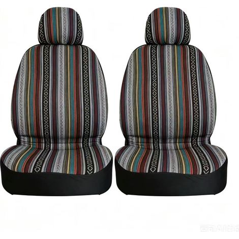 4 pièces/jeu de protection de siège de voiture, housse de siège avant universelle, housse de coussin de seaux avant, coloré résistant à l'usure (1/5)