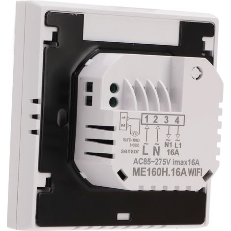 Thermostat intelligent ME160 avec écran couleur LCD, Wi-Fi et télécommande pour climatiseur Tuya AC 220V3A (1/5)