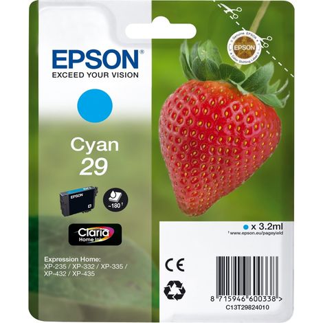 Epson Strawberry 29 C Druckerpatrone 1 Stück(e) Original Standardertrag Cyan