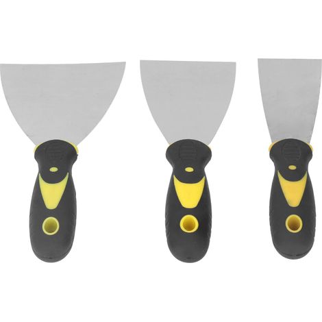 3-teiliges Spachtel- und Klebeband-Werkzeugset zum Streichen, Tapezieren und Decken (1/5)