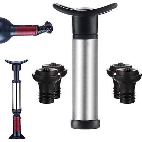 Scelleuse sous vide pour bouteilles de vin avec 4 bouchons, bouchon de bouteille réutilisable-AquaForge (1/3)