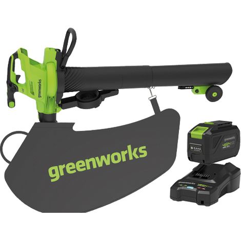 SOFFIATORE ASPIRATORE GREENWORKS 48V KIT GD48BVIIK4