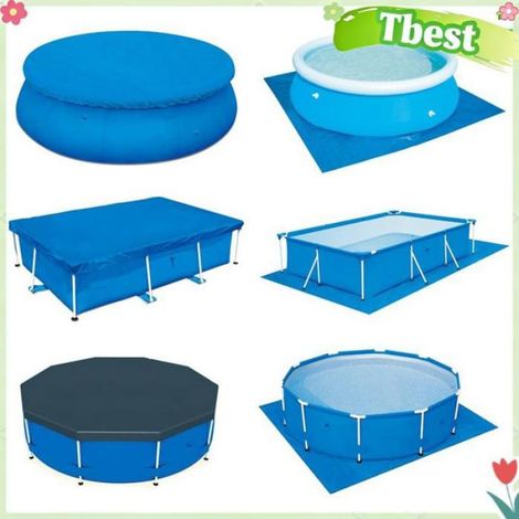 Couverture De Piscine - PE Etanche Anti-Pluie Anti-Poussiere - Pour Piscine Ronde Extérieure - Diamètre 210 Cm (1/5)