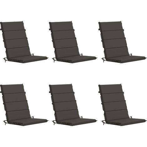 6-Piece High Back Bhair Cushions GEMERT 100% Polyester vidaXL (1/4)