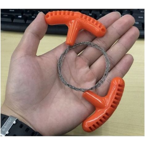 Mini Scie - Lame Acier Inoxydable - Poignée PP Ergonomique - Pour Camping Et Survie - 1 Pièce (1/5)