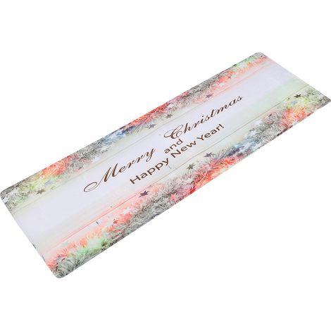 Tapis de sol antidérapant à motif de Noël, décoration de porte pour l'entrée, la cuisine et le salon. (1/5)