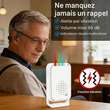 Detecteur De Mouvement avec Sonnerie,Carillon de Passage Magasin,Detecteur Mouvement sans Fil Exterieur,Étanche Et Portée De 280 m,pour Magasin,Allées,Garages,Boîtes Aux Lettres