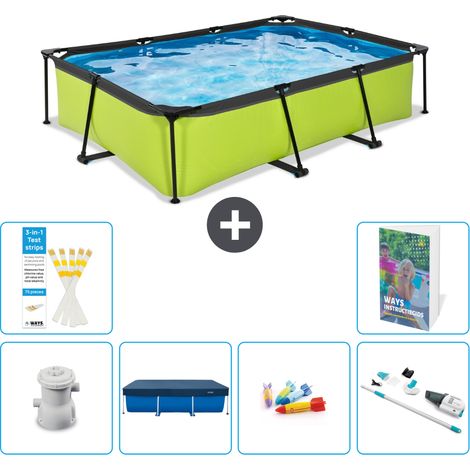 Exit Pool Rechteckig - 300x200x65 cm - 7-teilig S269
