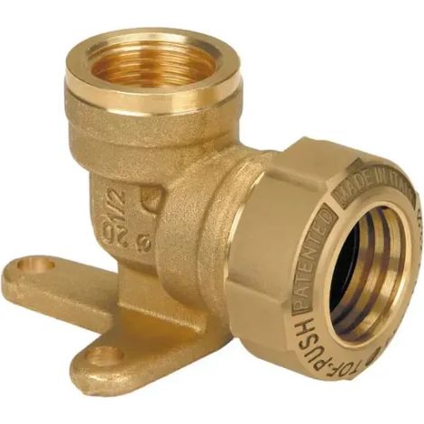 Raccordo curvo ottone femmina flangiato mod. Tof-push EFFEBI