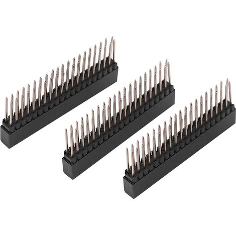 3 connecteurs femelles à double rangée de broches courtes extra-hautes, 2 x 20 broches, pas de 2,54 mm, pour Raspberry Pi (1/5)