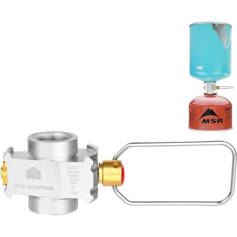 Adaptateur de recharge de bouteille de gaz, adaptateur portable pour bouteille de gaz extérieur, adaptateur à valve spirale, valve de recharge d'air portable extérieur, valve d'échappement multifoncti