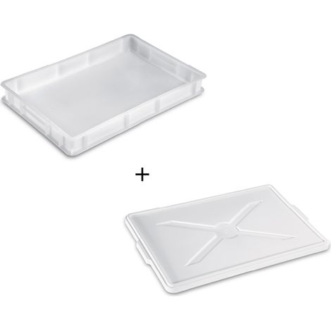 Cassetta Portaimpasto + Coperchio 30x40x10 Contenitore Lievitazione Pizza