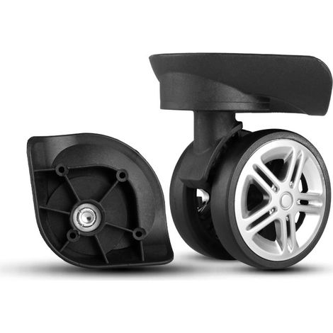 [NEUWERTIG]  2 Rollen mit Doppelrollenlager sind als praktische Reparaturlösung für Trolleys und Koffer konzipiert.