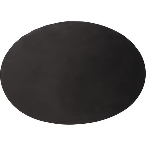 Tapis BBQ rond noir 40cm en fibre de verre revetu PTFE lavable antiadhésif resistant chaleur -70-260°C pour cuisinière gaz et cuisine reusable alimentaire (1/2)