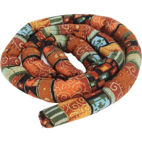 Élastique à cheveux ethnique jaune en spirale pour dreadlocks, élastique en fil de fer, support pour queue de cheval pour cheveux longs et bouclés (YMMR) (1/5)