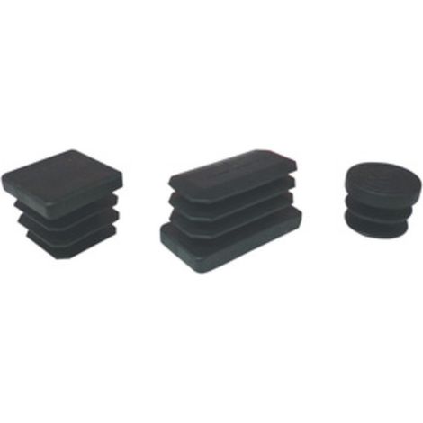 PUNTALE ALETTATO QUADRATO 35X35 MM PLAST NERO