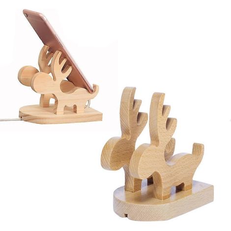 Support de téléphone en bois, support universel pour téléphones portables et tablettes (1/5)