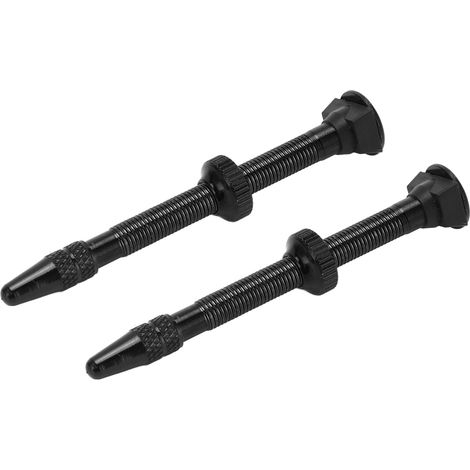 2-teiliger 60-mm-Tubeless-Presta-Ventilschaft aus leichter Aluminiumlegierung für Rennräder und Mountainbikes, Schwarz (1/5)