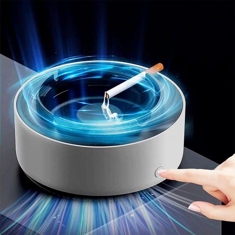 Purificateur d'air 2 en 1,cendrier multifonctionnel sans fumée avec filtre pour la maison, l'intérieur,la voiture et le bureau gris (1/5)